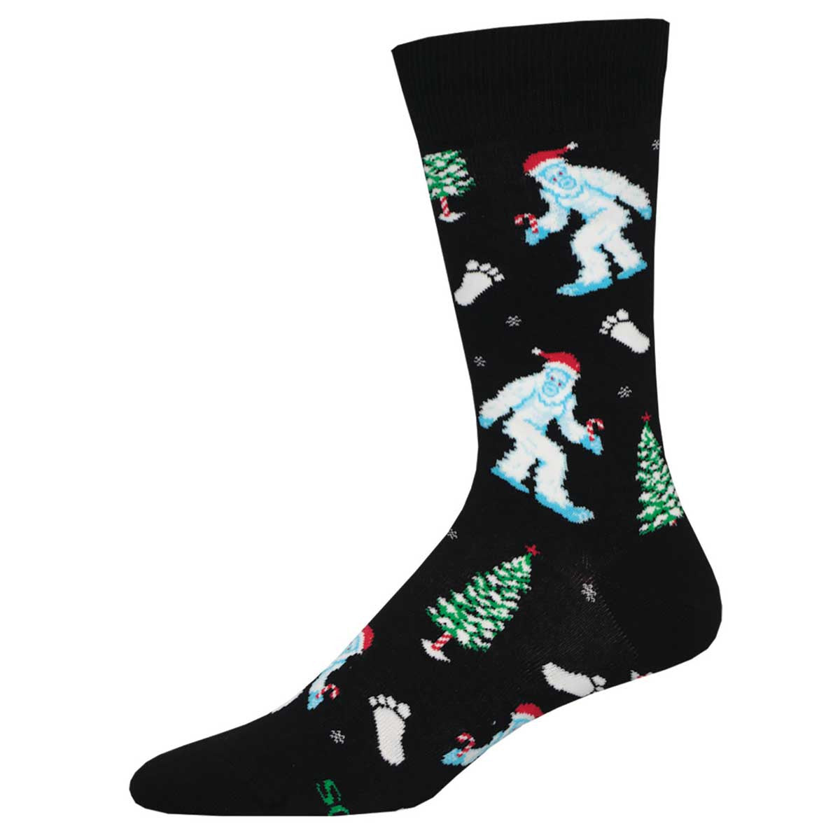 Is It Christmas Yeti? (Black) Men's Crew Socks