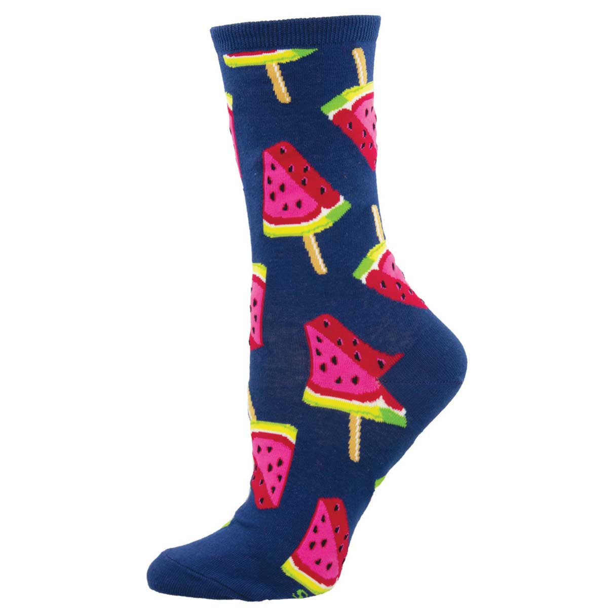 Watermelon Pops (Blue) Women's Crew Sock