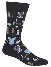 Doctor (Black) Men's Crew Socks
