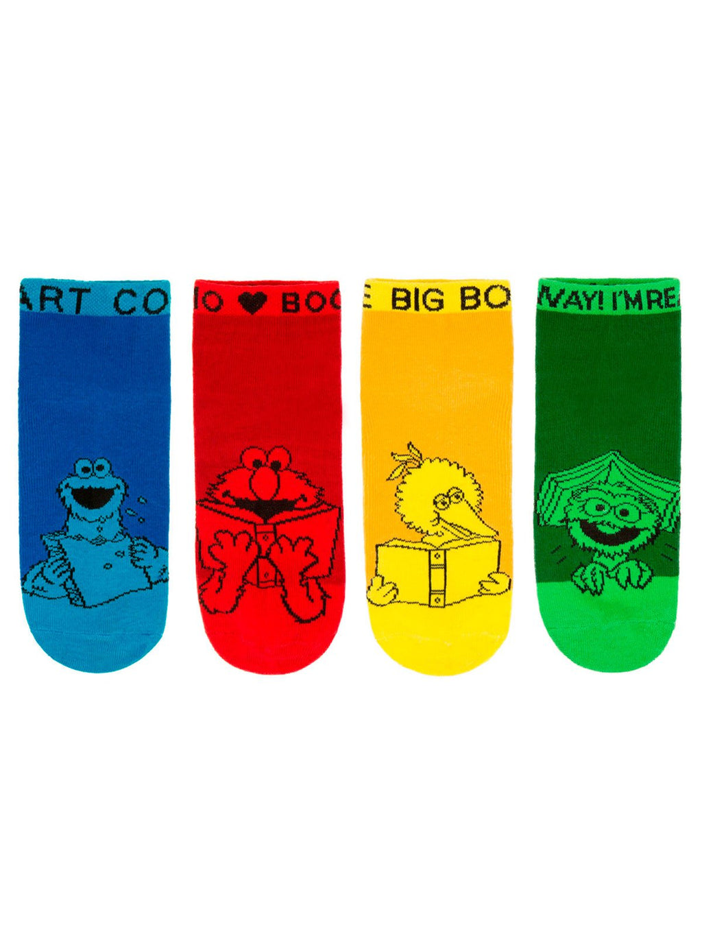 Sesame Street 4PK  Ankle Socks Large