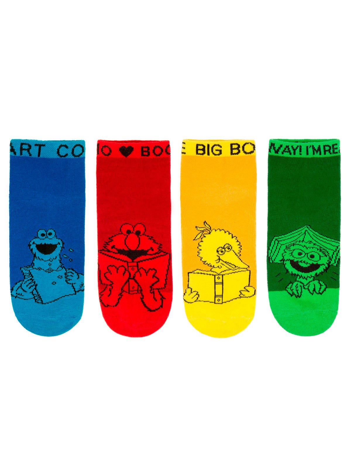 Sesame Street 4PK  Ankle Socks Large