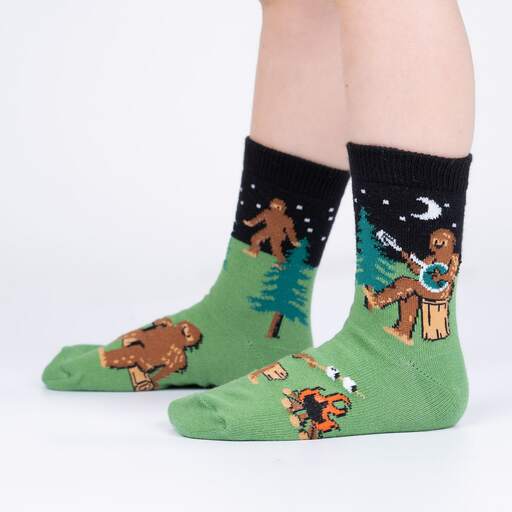 Sasquatch Kids' (Age 3-6) Crew Socks 3-Pack