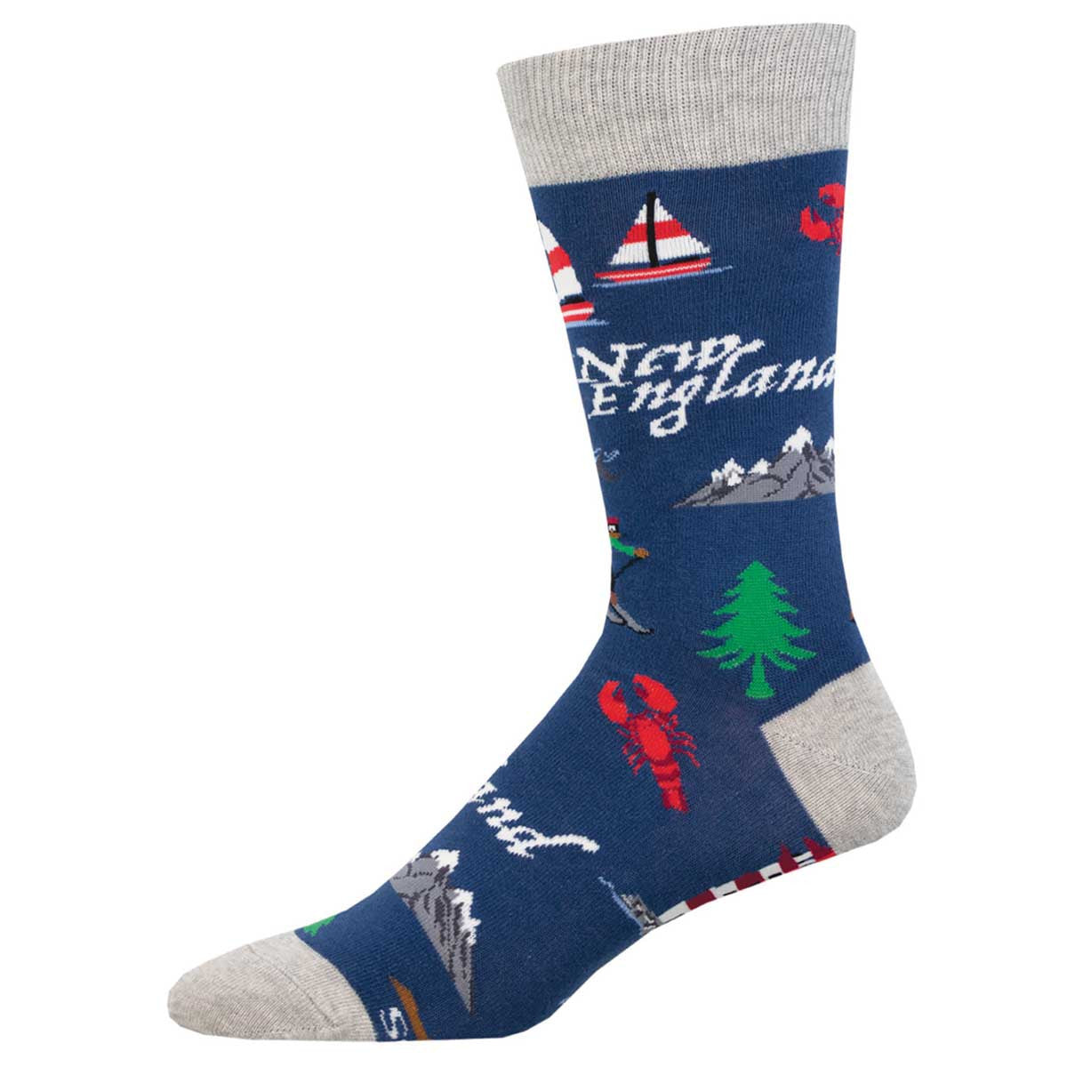 New England (Blue) Crew Socks L/XL