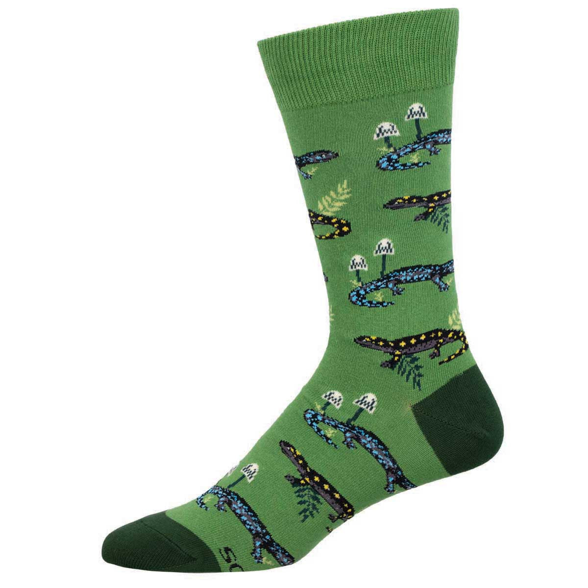 Salamanders (Green) Crew Sock L/XL