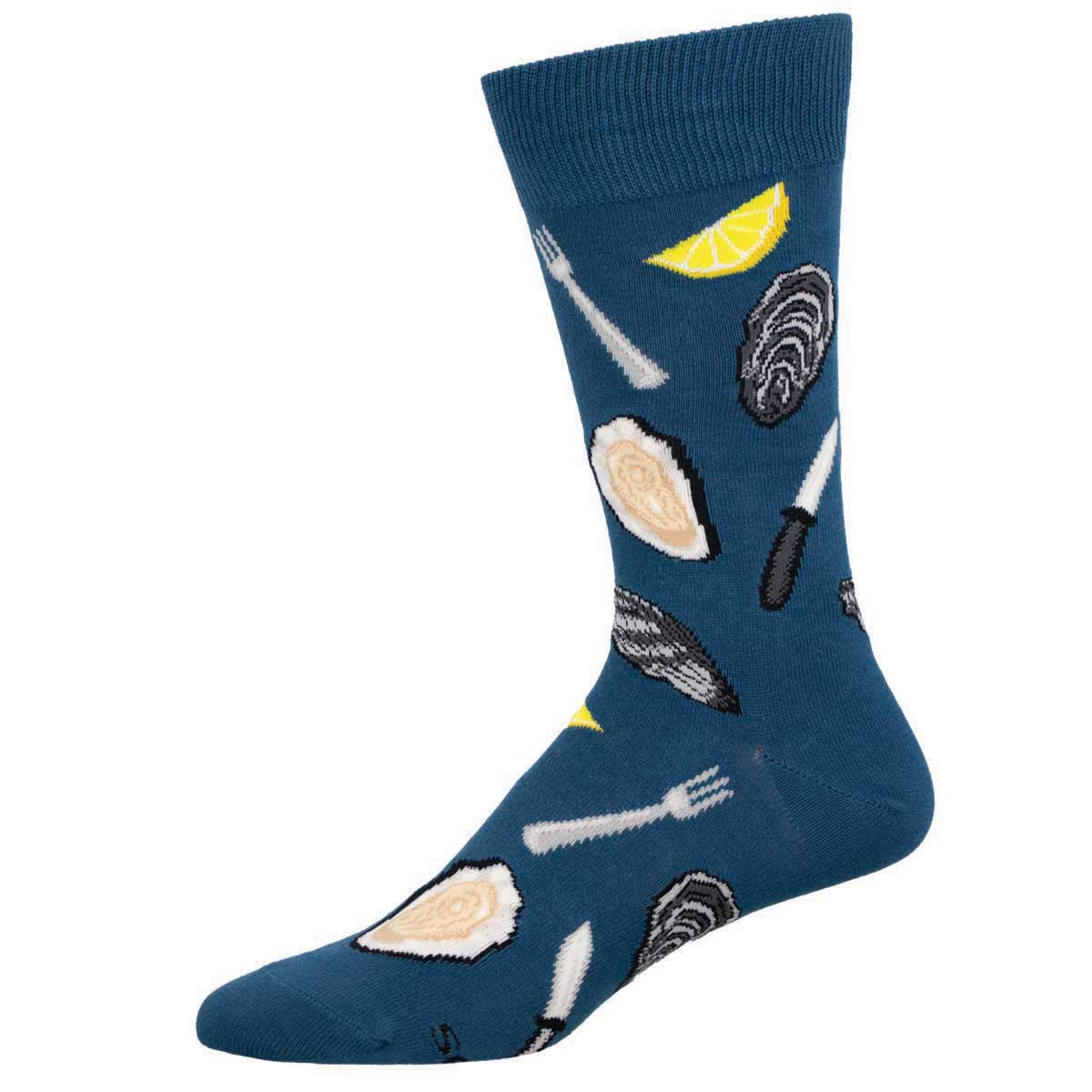Oyster Shucker (Blue) Crew Socks L/XL