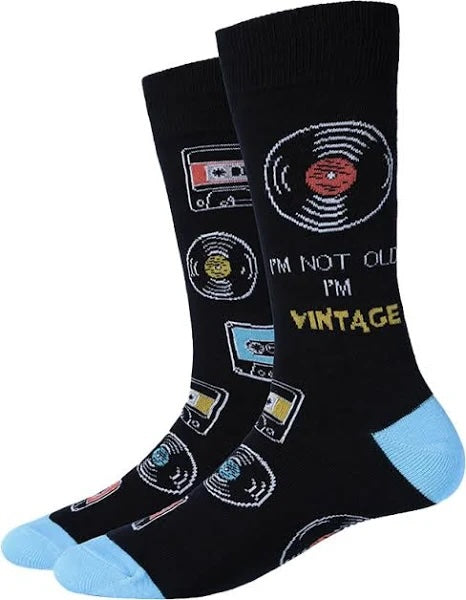 "I'm Not Old, I'm Vintage Men's Crew Socks"