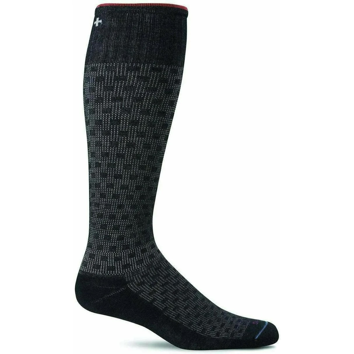 "Sockwell ""Shadow Box"" (Black) Men's Moderate Compression Socks"