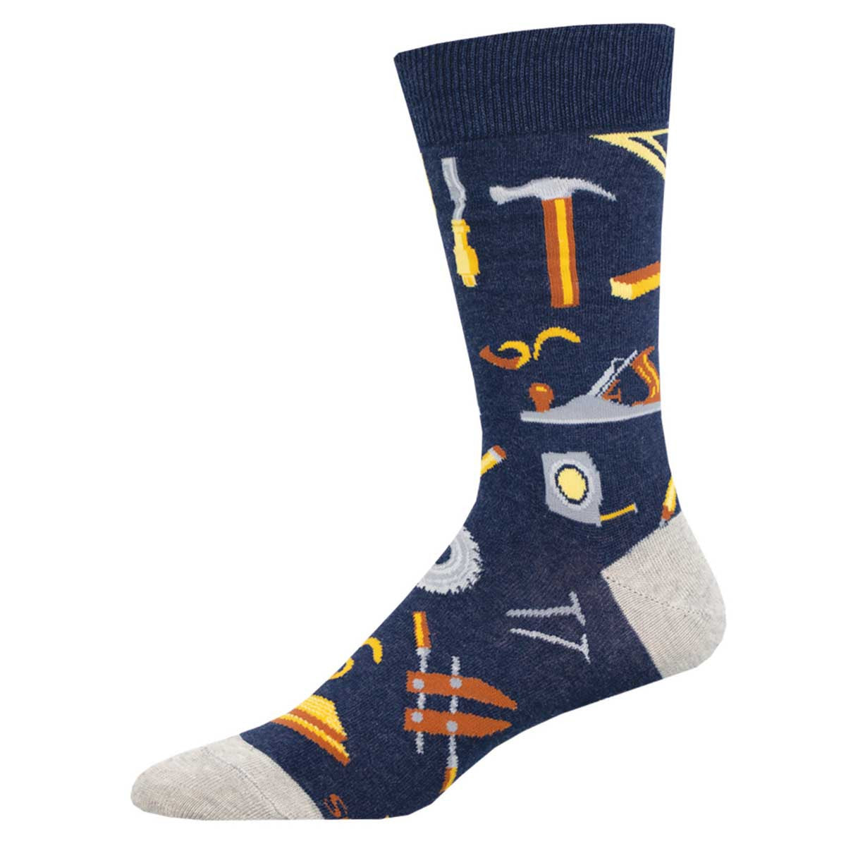 "Can You Fix It? Yes, You Can! (Navy) Men's Crew Socks"