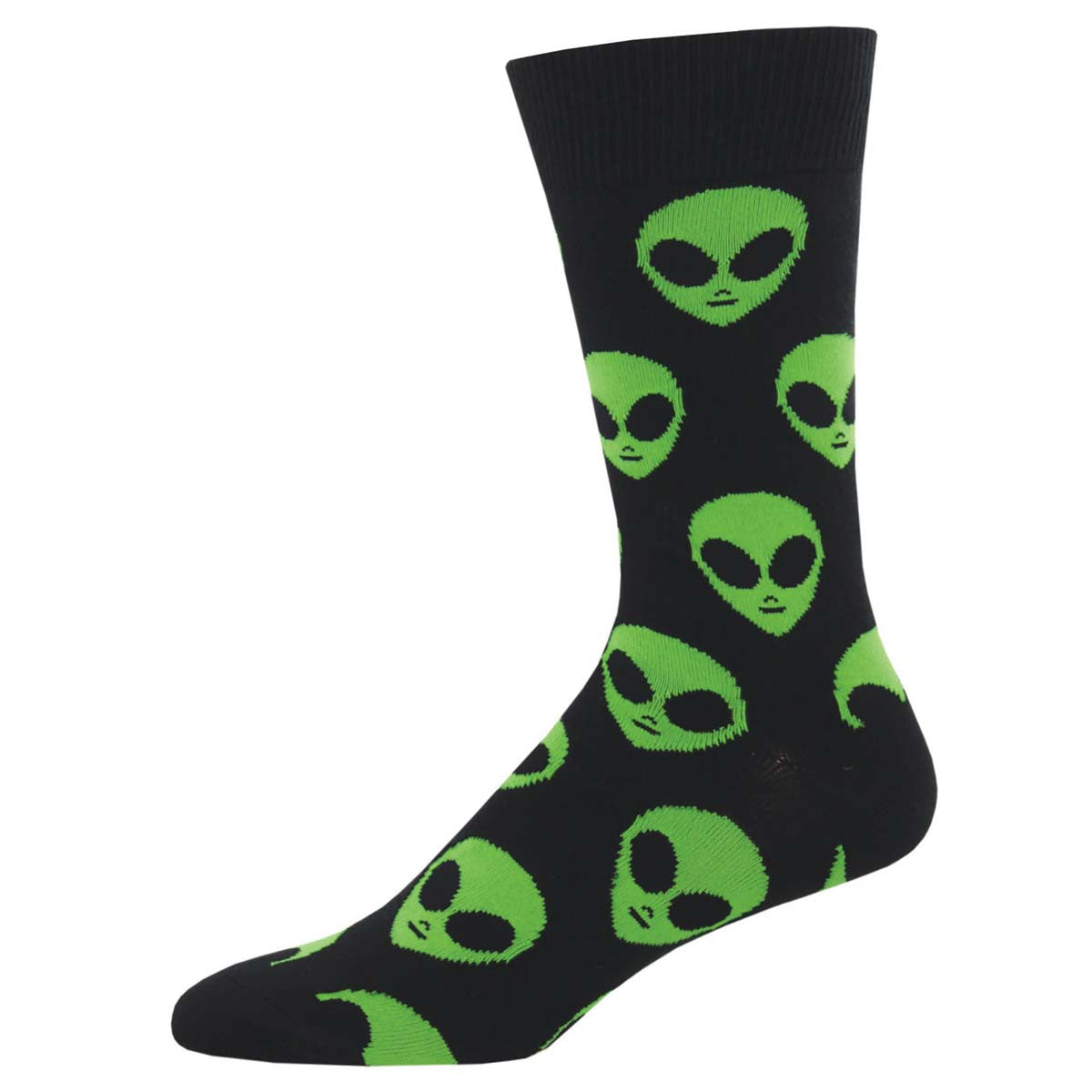 "We Come In Peace, Aliens (Black) Crew Sock L/XL"