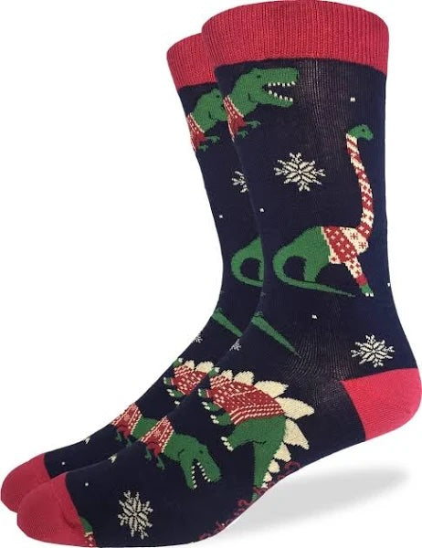 Dinosaurs In Christmas Sweaters King Size Crew sock (13-14+)