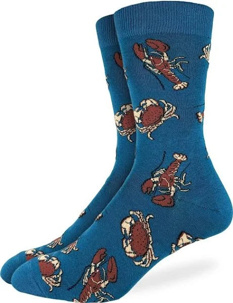 Fresh Catch Maine Lobsters And Crabs King Size Crew sock (13-14+)