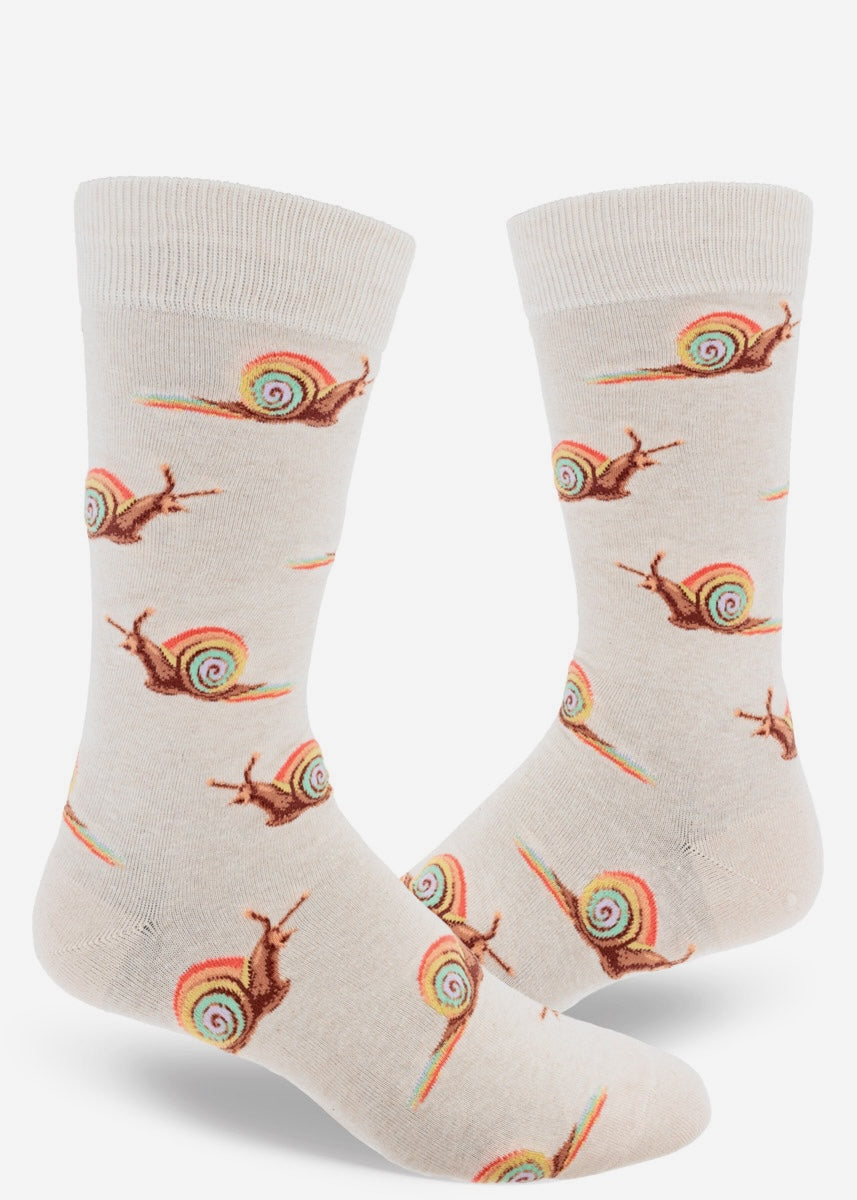 Rainbow Snail Men's Crew Sock