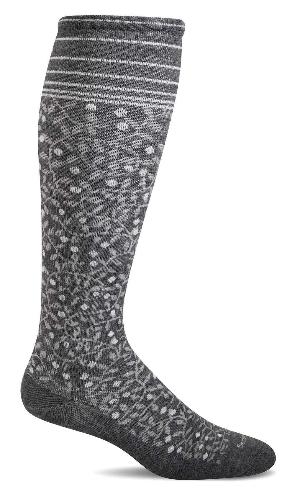 "Sockwell ""New Leaf"" (Charcoal) Firm Compression Socks"