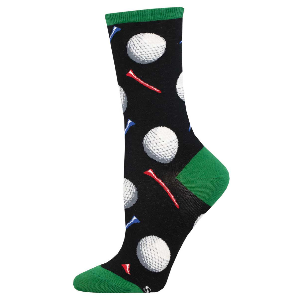 "Tee It Up, Golf (Black) Women's Crew Sock"