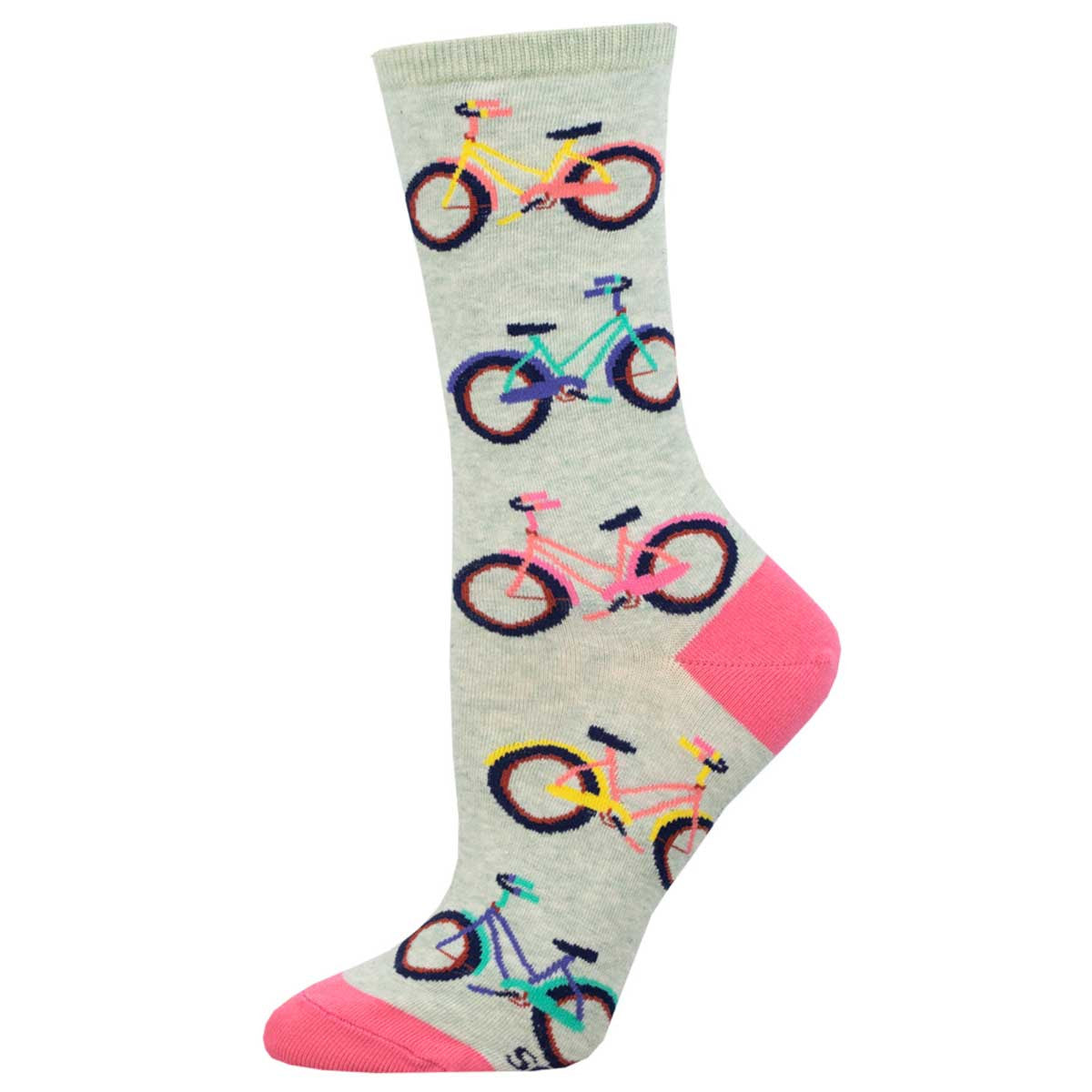 "Coastal Cruisers, Bikes (Mint) Women's Crew Socks"